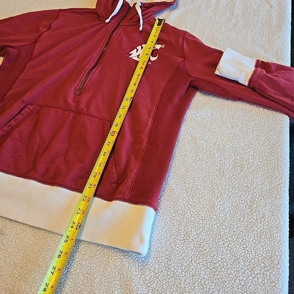 Nike Washington State Cougars 1/2‎ Zip Hoodie Sweatshirt Red White Women's XL